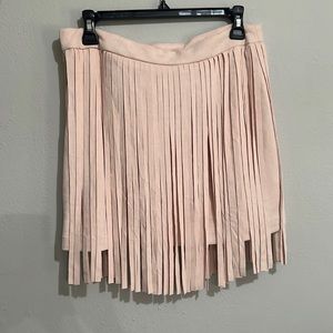 Pink fringe skirt size Medium